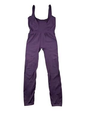 Free People Movement Good Karma Jumpsuit S Purple Seamless Bodysuit Workout